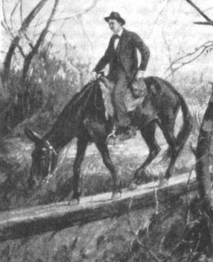 Fig. 3 : Still et sa mule (dans un autre épisode) Autobiography, p. 61.