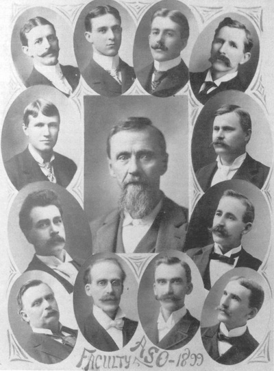 Fig. 8 : Le corps enseignant du collège de Kirksville en 1898.